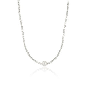 925 Sterling Silver Fresh Water Pearl Necklace 80100075