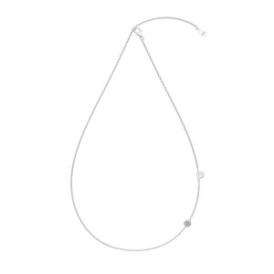 925 Sterling Silver Personalized Initial Alphabet Zircon Necklace 80100078