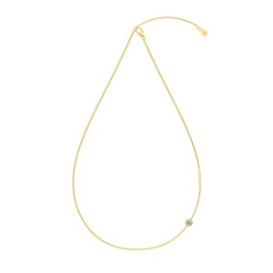 925 Sterling Silver Personalized Initial Alphabet Zircon Necklace 80100079