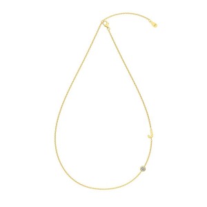 925 Sterling Silver Personalized Initial Alphabet Zircon Necklace 80100079