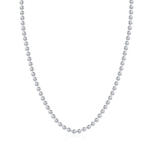 925 Sterling Silver Beaded Choker Necklace 80100080