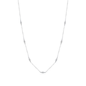 925 Sterling Silver CZ Choker Collarbone Necklace 80100082