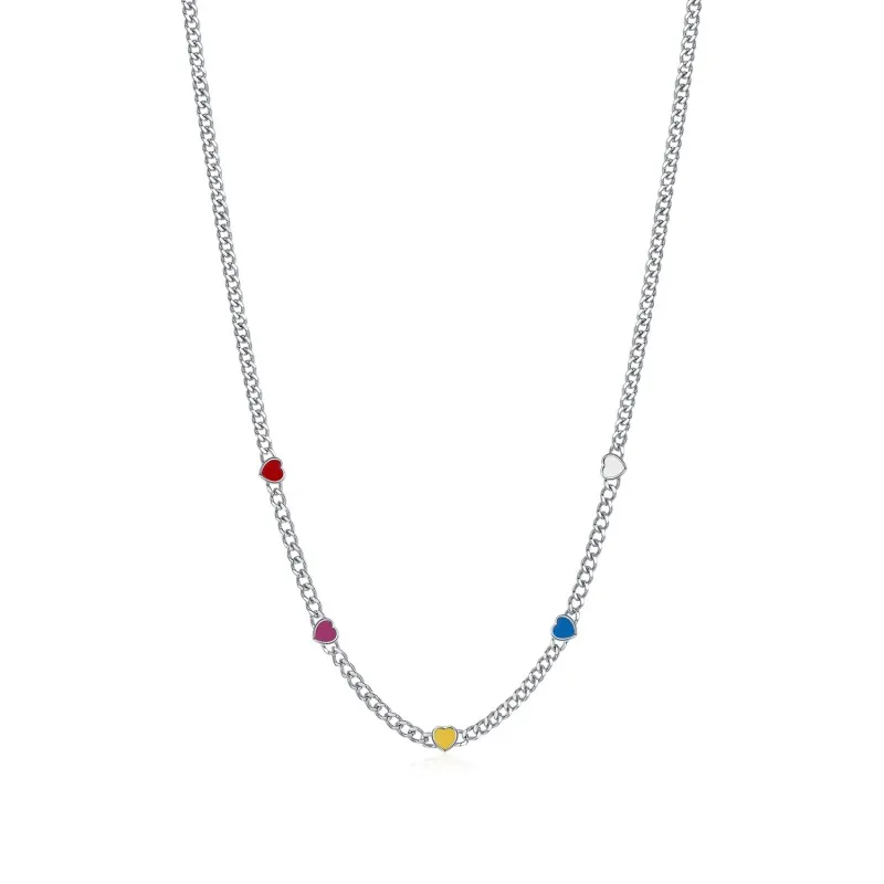 925 Sterling Silver Dopamine Heart Choker 80100084