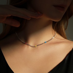 925 Sterling Silver Dopamine Heart Choker 80100084