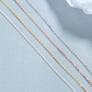 925 Sterling Silver Polishing Cross O Chain 80100089