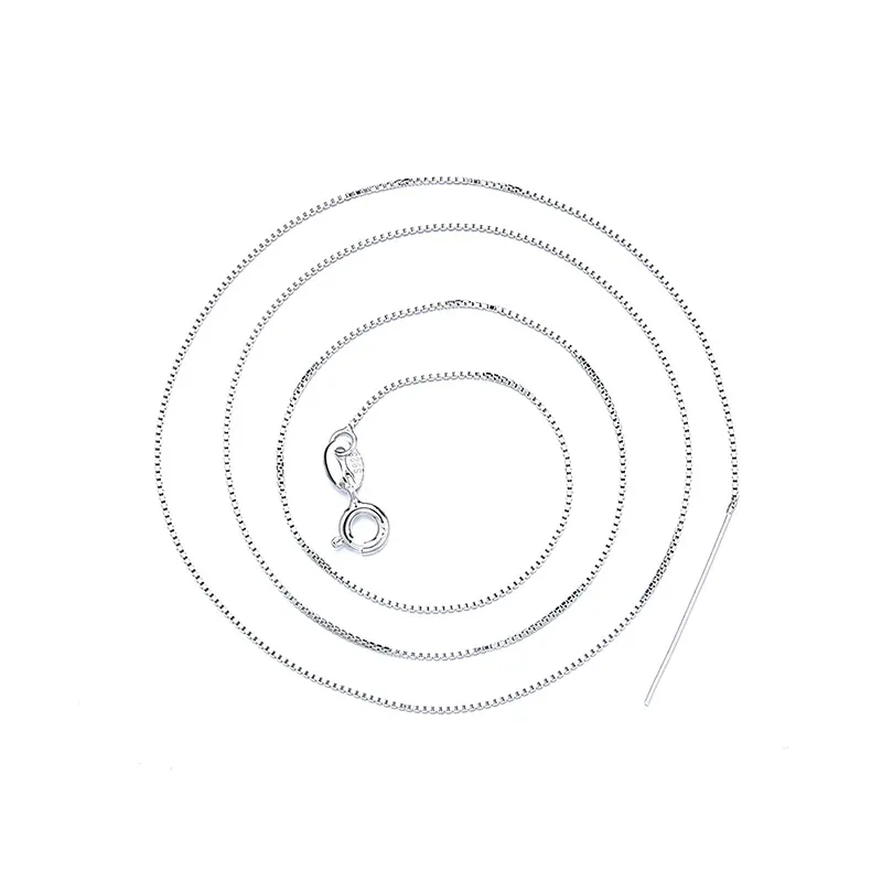 925 Sterling Silver 42cm/47cm Adjustable Box Chain with Pin Chain 80100090