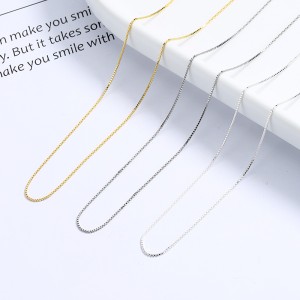 925 Sterling Silver 42cm/47cm Adjustable Box Chain with Pin Chain 80100090