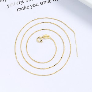 925 Sterling Silver 42cm/47cm Adjustable Box Chain with Pin Chain 80100090