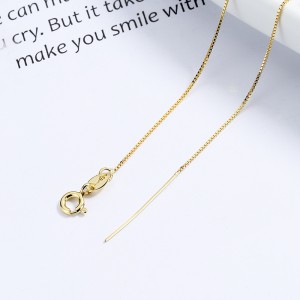 925 Sterling Silver 42cm/47cm Adjustable Box Chain with Pin Chain 80100090