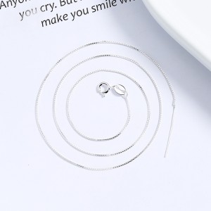 925 Sterling Silver 42cm/47cm Adjustable Box Chain with Pin Chain 80100090