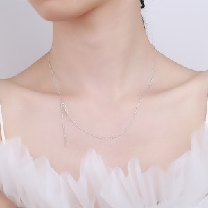 925 Sterling Silver 46cm Adjustable Cross O Chain with Pin Chain 80100091