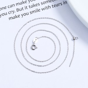 925 Sterling Silver 46cm Adjustable Cross O Chain with Pin Chain 80100091