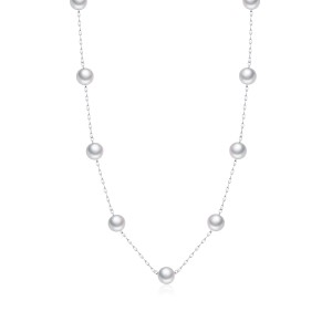 925 Sterling Silver Elegant Pearl Necklace 80100092 925 Sterling Silver Elegant Pearl Necklace 80100092