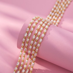 925 Sterling Silver Natural Fresh Water Pearl Necklace 80100093