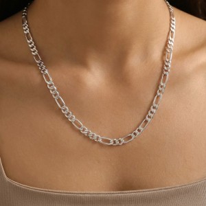 925 Sterling Silver 4.8mm Figaro Link Chain Necklace 80100096 925 Sterling Silver 4.8mm Figaro Link Chain Necklace 80100096