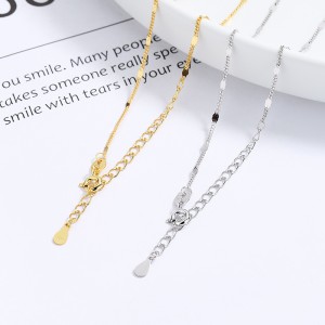 925 Sterling Silver Minimalist Flat Beaded Curb Station Chain 80100099 925 Sterling Silver Minimalist Flat Beaded Curb Station Chain 80100099