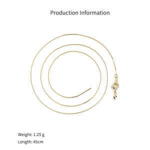 925 Sterling Silver 0.65mm Universal DIY Pin Box Chain