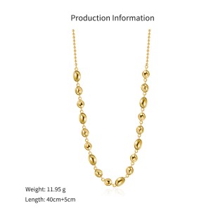 925 Sterling Silver Geometric Concave Bean Choker Necklace 80100101 925 Sterling Silver Geometric Concave Bean Choker Necklace 80100101