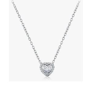 Sterling Silver Sparkle Zirconia Heart Necklaces 80200167 Sterling Silver Sparkle Zirconia Heart Necklaces 80200167