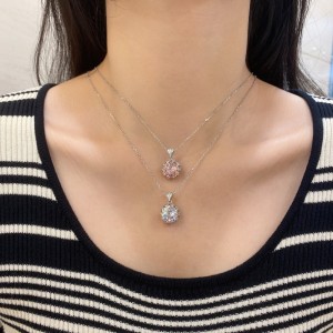 925 Sterling Silver High Carbon 8A Zirconia Necklaces 80200188 925 Sterling Silver High Carbon 8A Zirconia Necklaces 80200188