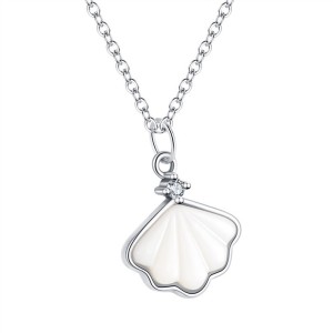 White Shell Zirconia Pendant Necklaces 80200211 White Shell Zirconia Pendant Necklaces 80200211