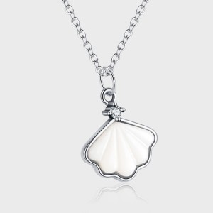White Shell Zirconia Pendant Necklaces 80200211 White Shell Zirconia Pendant Necklaces 80200211