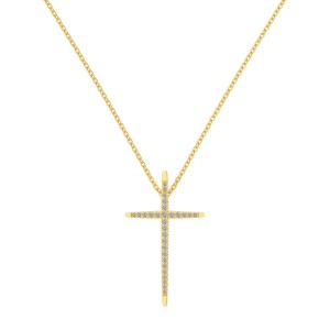 925 Sterling Silver Cross Pendant Necklace 80200225