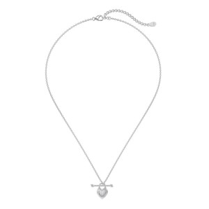 925 Sterling Silver Zirconia Heart Necklace 80200227