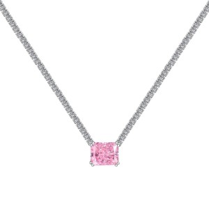 Sparkle 8A Zirconia Rectangle Pendant Tennis Party Necklace 80200232