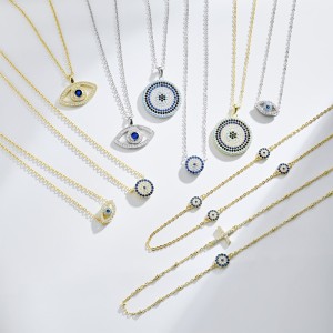 Shiny Zirconia Evil Eye Pendant Necklace 80200234 Shiny Zirconia Evil Eye Pendant Necklace 80200234