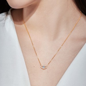 Shiny Zirconia Evil Eye Pendant Necklace 80200234 Shiny Zirconia Evil Eye Pendant Necklace 80200234