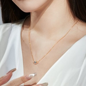 Shiny Zirconia Evil Eye Pendant Necklace 80200234 Shiny Zirconia Evil Eye Pendant Necklace 80200234