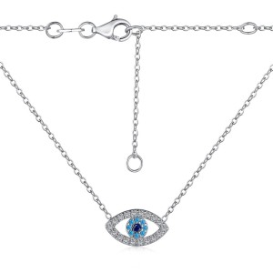 Shiny Zirconia Evil Eye Pendant Necklace 80200234 Shiny Zirconia Evil Eye Pendant Necklace 80200234