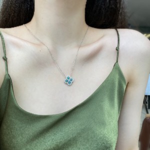 Sparkle Zirconia Flower Pendant Party Necklace 80200241 Sparkle Zirconia Flower Pendant Party Necklace 80200241