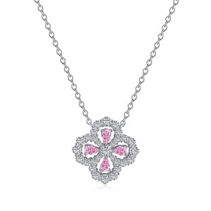 Sparkle Zirconia Flower Pendant Party Necklace 80200241 Sparkle Zirconia Flower Pendant Party Necklace 80200241