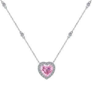 Classical Love Heart Zirconia Party Pendant Necklace 80200289