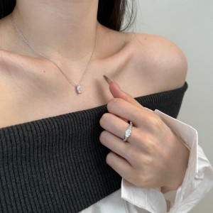 S925 Sweet Marquise Zirconia Necklace 80200300