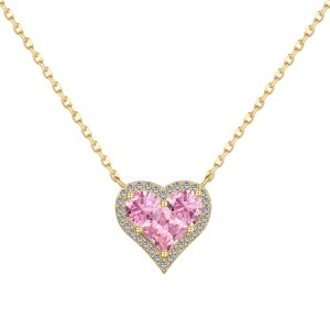 S925 Party Zirconia Heart Pendant Necklace 80200303