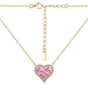 S925 Party Zirconia Heart Pendant Necklace 80200303