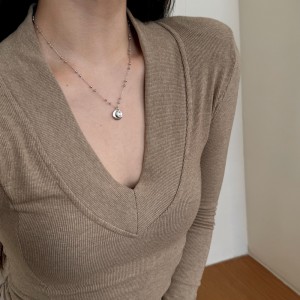 S925 Zirconia 24 Letters Pendant Necklace 80200304