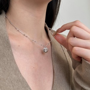 S925 Zirconia 24 Letters Pendant Necklace 80200304