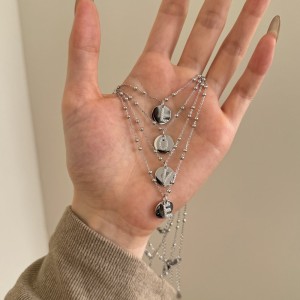 S925 Zirconia 24 Letters Pendant Necklace 80200304