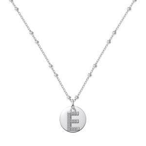 S925 Zirconia 24 Letters Pendant Necklace 80200304