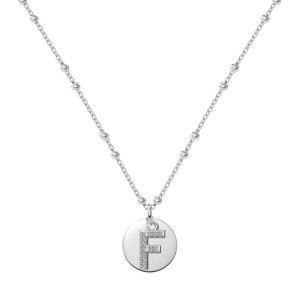 S925 Zirconia 24 Letters Pendant Necklace 80200304