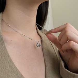 S925 Zirconia 24 Letters Pendant Necklace 80200304