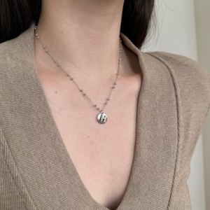 S925 Zirconia 24 Letters Pendant Necklace 80200304