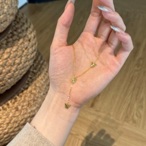 925 Sterling Silver Butterfly Tassel Necklace 80200306