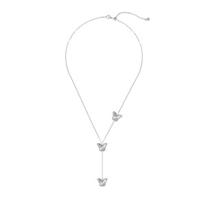 925 Sterling Silver Butterfly Tassel Necklace 80200306