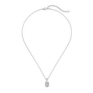 S925 5A Zirconia Oval Pendant Necklace 80200307