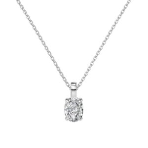 S925 5A Zirconia Oval Pendant Necklace 80200307